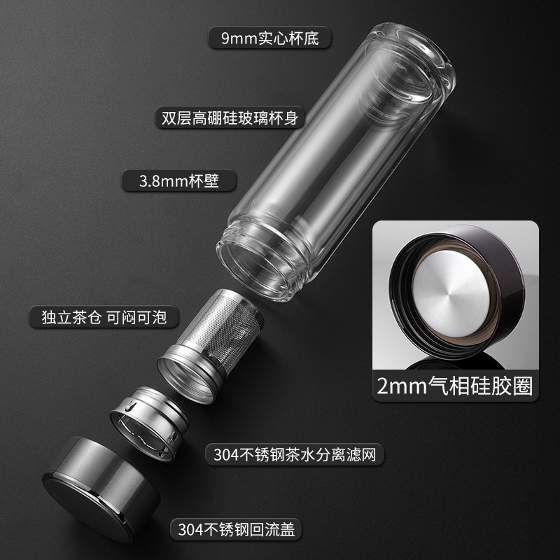 健康飲水新選擇｜高硼硅雙層玻璃水杯的核心優(yōu)勢解析